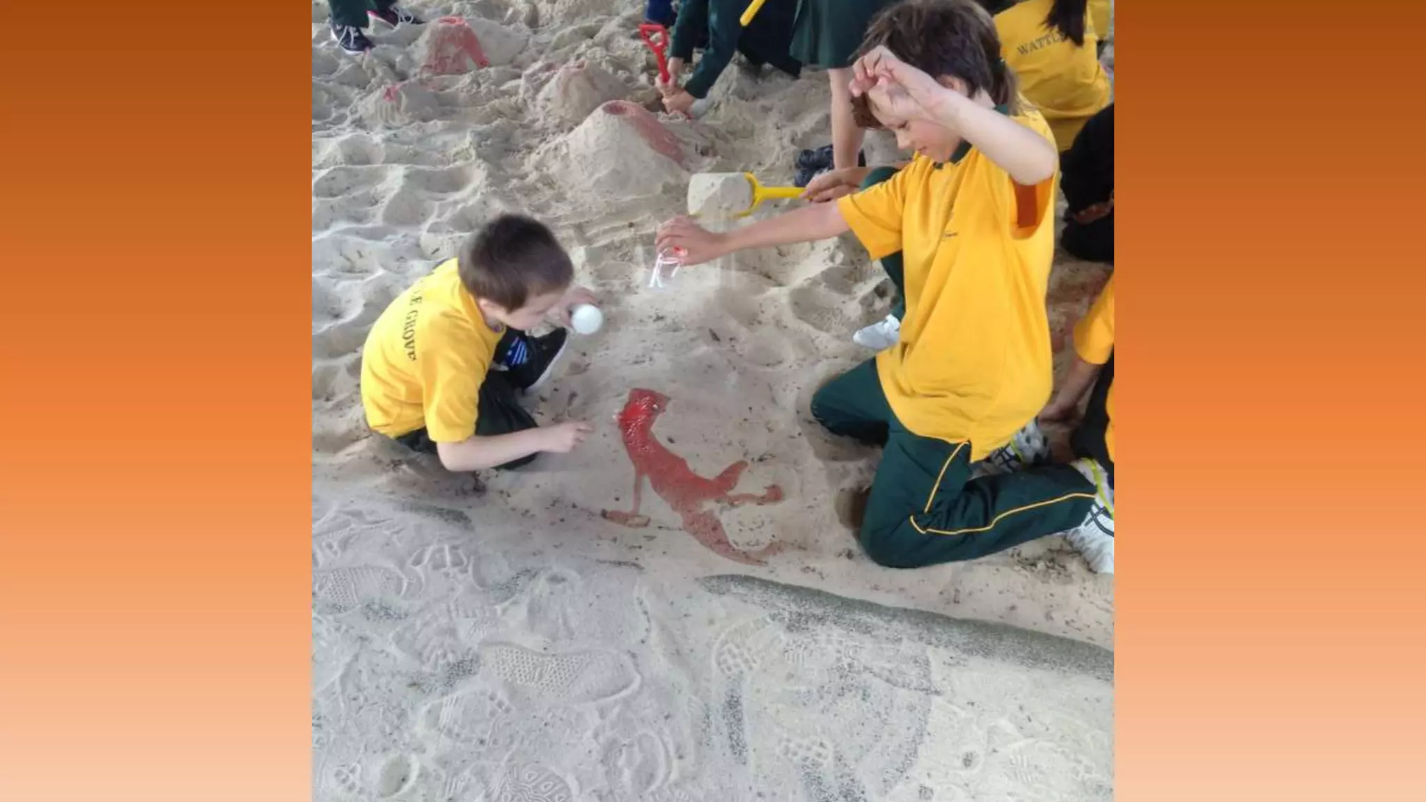 Volcano experiment with our kindy buddies
