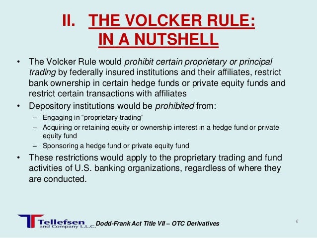 volcker rule Yet, as participants learned in a recent american bar association program, the new provisions laid out in the volcker rule — a complex and controversial. volcker rule Yet, as participants learned in a recent american bar association program, the new provisions laid out in the volcker rule — a complex and controversial.
