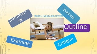 YOUR ROLE
Outline
https://youtu.be/IcVxfI52C2g
 