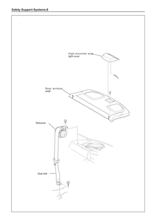 Safety Support Systems-
Retractor
Seat belt
Rear window
shelf
High-mounted stop
light cover
 