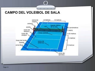 CAMPO DEL VOLEIBOL DE SALA