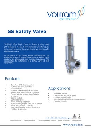 Volfram ss-safety-valve