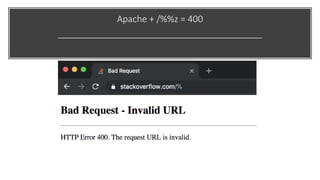 Apache + /%%z = 400
 