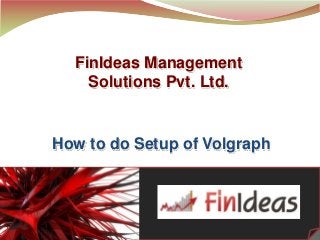 1
FinIdeas Management
Solutions Pvt. Ltd.
How to do Setup of Volgraph
 