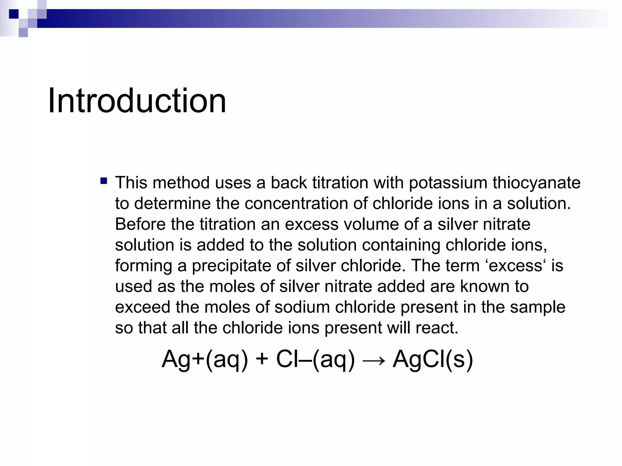 Volhard method | PPT