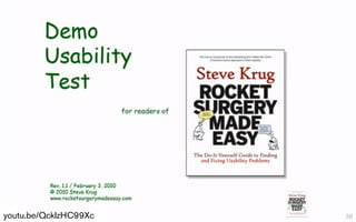 Running the test




youtu.be/QckIzHC99Xc   38
 