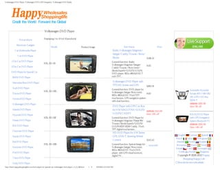 Volkswagen DVD Player, Volkswagen DVD GPS Navigation, Volkswagen DVD Radio




                                             Volkswagen DVD Player
                 Categories                                                                                                                                                                   Service Center

                Hot products                Displaying 1 to 10 (of 10 products)

             Electronic Gadgets
                                                    Model                              Product Image                                   Item Name                           Price
           Car Multimedia Player                                                                                           Radio Volkswagen Magotan/
                                                                                                                           Satigar/ Caddy/ Touran / Bora/                                      Currencies
              Car DVD Player
                                                                                                                           Skoda                          $198.19                            US Dollar
       1 Din Car DVD Player                                                                                               General function: Radio
                                            HSL-SD-03
                                                                                                                          Volkswagen Magotan/ Satigar/         Add: 0                        Specials [more]
       2 Din Car DVD Player                                                                                               Caddy/ Touran / Bora (new)/
                                                                                                                          Skoda Superb/ GOLF5/ GOLF6,
       DVD Player for Special Car
                                                                                                                          DVD player, 800 x 480 full HD 7
        BMW DVD Player                                                                                                    inch TFT...

        Mercedes-Benz DVD Player
                                                                                                                           Volkswagen DVD Player with
                                                                                                                           TFT HD Screen and GPS             $260.18
        Audi DVD Player
                                                                                                                          General function: DVD player for                                      Autoradio Hyundai
                                            HSL-SD-03G                                                                    Volkswagen Satigar/ Bora (new),
        Toyota DVD Player                                                                                                                                    Add: 0                             Sonata 2011/ i40/ i45/
                                                                                                                          800 x 480 full HD 7 Inch TFT
                                                                                                                                                                                                i50 -GPS CAN Bus
        Honda DVD Player                                                                                                  touchscreen, GPS navigation system
                                                                                                                          with dual function...                                                 ISDB-T
        Volkswagen DVD Player                                                                                                                                                                   $432.60 $391.99
                                                                                                                           DVD Player with GPS Can Bus                                          Save: 9% off
        Mazda DVD Player                                                                                                   for VW MAGOTAN/ GOLF5/
                                                                                                                                                       $376.52 $315.99
                                                                                                                           GOLF6/ CADDY                Save: 16% off                            KIA K2 DVD Player
        Hyundai DVD Player
                                            HSL-SD-03C                                                                    General function: DVD Player for                                      with GPS Navigation
        Nissan DVD Player                                                                                                 Volkswagen Magotan/ Passat B6/       Add: 0                           System Bluetooth TV
                                                                                                                          Touran/ Skoda Superb/ GOLF5/                                          $339.52 $291.99
        KIA DVD Player                                                                                                    GOLF6 2007-2009/ Caddy, 7 Inch                                        Save: 14% off
                                                                                                                          TFT digital touchscreen,...
        Chevrolet DVD Player
                                                                                                                           HD DVD Player for VW Series
                                                                                                                                                                                     English    German      Spanish
        Suzuki DVD Player                                                                                                  GPS, DVB-T, Steering Wheel
                                                                                                                                                                                   French    Italian    Portuguese
                                                                                                                           Control                     $315.10
        Fiat DVD Player                                                                                                                                                             Swedish    Arabic     Russian
                                            HSL-SD-03D                                                                    General function: Speical design for ... more info        Romanian      Dutch     Hindi
        Hummer DVD Player                                                                                                 Volkswagen Satigar/ Bora (new),
                                                                                                                                                                                   Danish    Czech      Norwegian
                                                                                                                          800 x 480 full HD 7 Inch DVD
        Ford DVD Player                                                                                                   player, with GPS (dual function),                           Greek    Finnish     Bulgarian
                                                                                                                          digital TV...                                             Copyright © 2006-2012 Happy
        Chery DVD Player                                                                                                                                                                 Shopping Happy Life
        Geely DVD Player                                                                                                                                                           China electronics whoelsale 网站统
http://www.happyshoppinglife.com/dvd-player-for-special-car-volkswagen-dvd-player-c-2_9_48.html（第 1／5 页）6/5/2012 10:13:01 PM
 