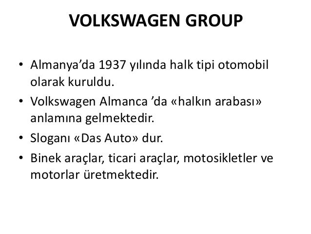 Swot анализ volkswagen