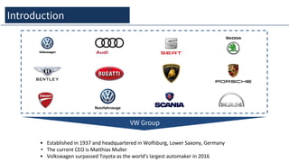 Introduction
•
VW Group
 