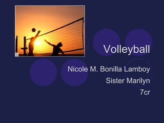 Volleyball Nicole M. Bonilla Lamboy Sister Marilyn 7cr 