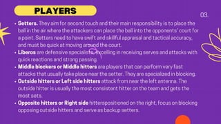VOLLEYBALL power point for physical education | PDF