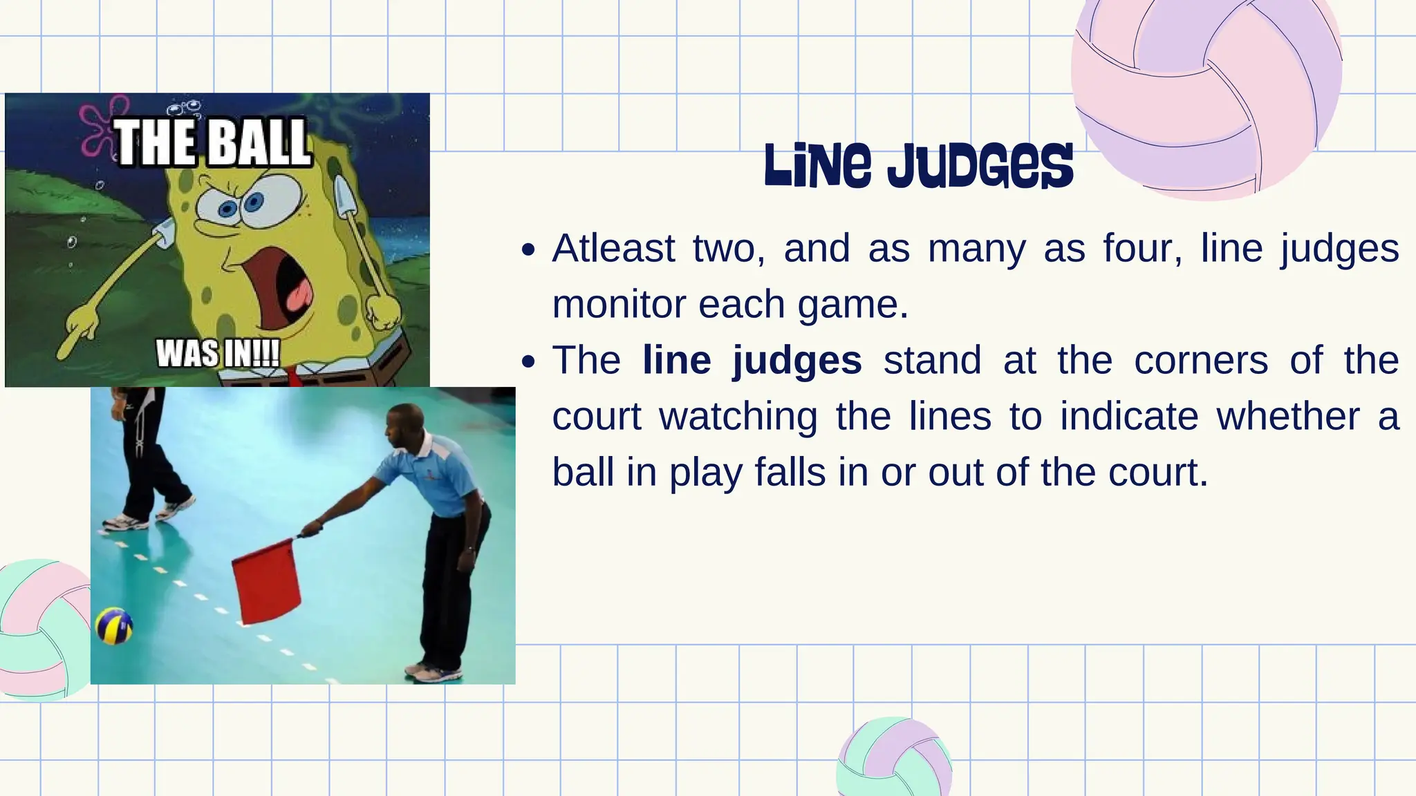 Line Judge Basic Tutorial Volleyball-Education-Presentation-In-Colorful-Pastel-Illustrated-Style ...