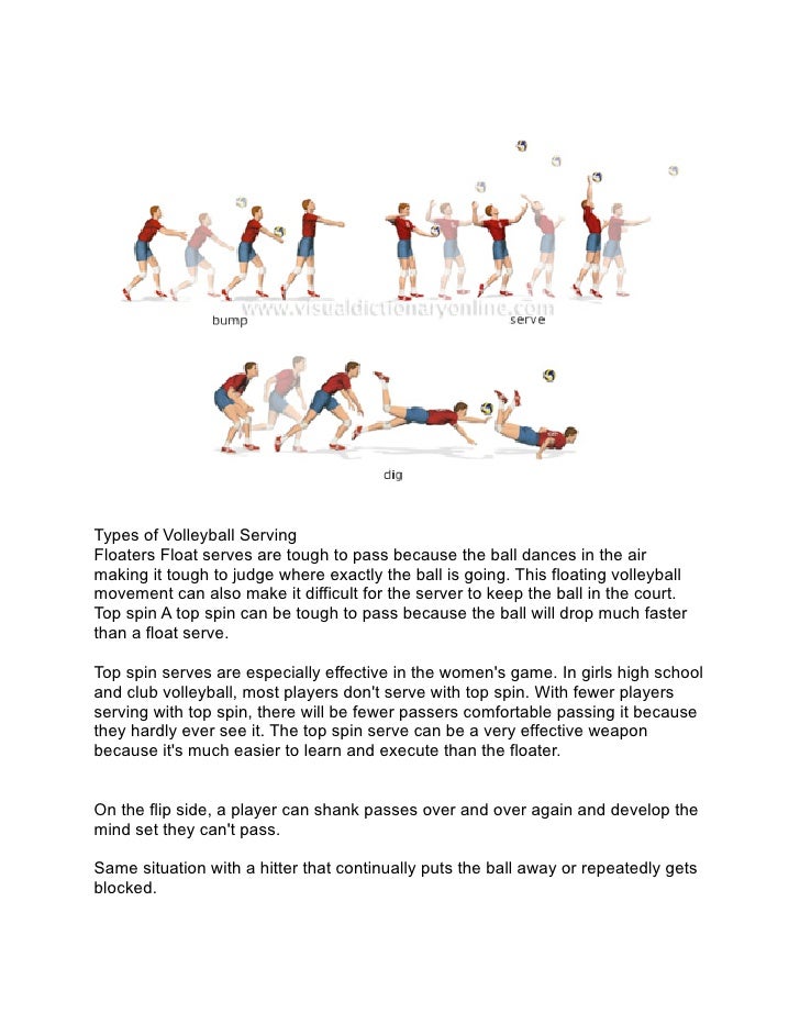 Types Of Volleyball Serves