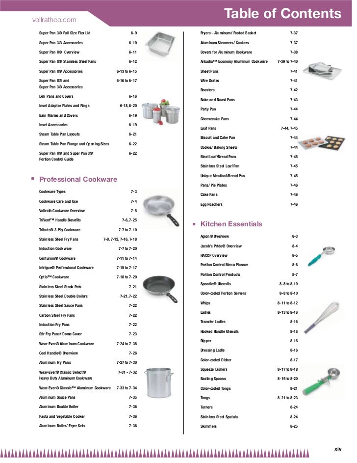 Vollrath Food Service Catalog Vollrath Food Service Catalog