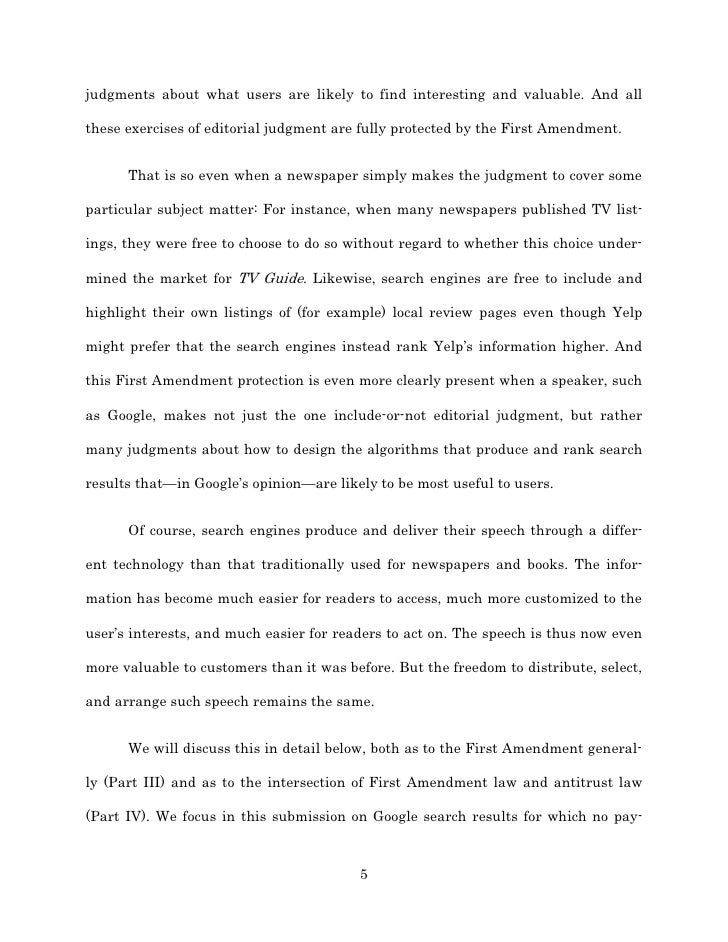 First amendment essay ideas