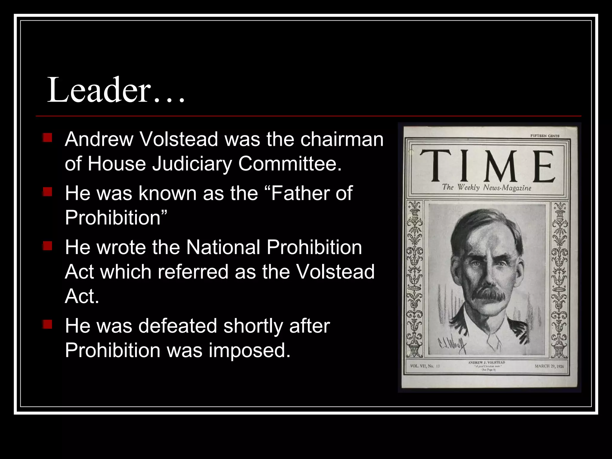 Volstead Act Presentation | PPT