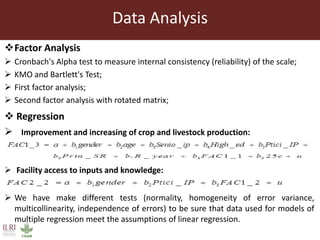 Impact assessment of Volta2 innovation platforms on improvement of crop and livestock productions in four villages of Yatenga province, northern Burkina Faso