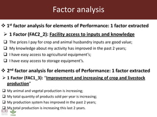 Impact assessment of Volta2 innovation platforms on improvement of crop and livestock productions in four villages of Yatenga province, northern Burkina Faso
