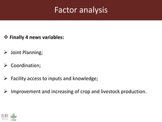 Impact assessment of Volta2 innovation platforms on improvement of crop and livestock productions in four villages of Yatenga province, northern Burkina Faso