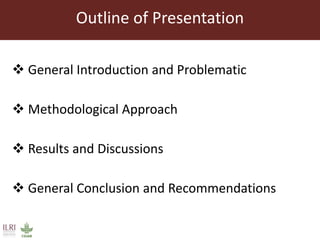 Impact assessment of Volta2 innovation platforms on improvement of crop and livestock productions in four villages of Yatenga province, northern Burkina Faso