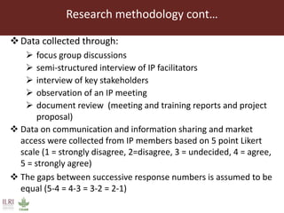 Impact of innovation platforms on marketing relationships: The case of Volta Basin integrated crop-livestock value chains in northern Ghana