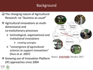 Impact of innovation platforms on marketing relationships: The case of Volta Basin integrated crop-livestock value chains in northern Ghana