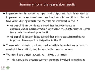 Impact of innovation platforms on marketing relationships: The case of Volta Basin integrated crop-livestock value chains in northern Ghana