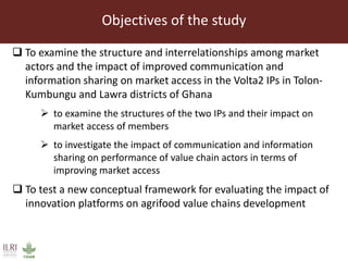 Impact of innovation platforms on marketing relationships: The case of Volta Basin integrated crop-livestock value chains in northern Ghana