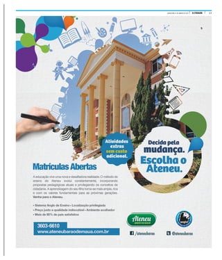 13A CIDADEQUINTA-FEIRA, 21 DE JANEIRO DE 2016
 