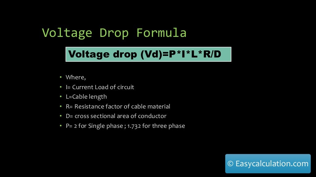 How to Calculate Voltage Drop?