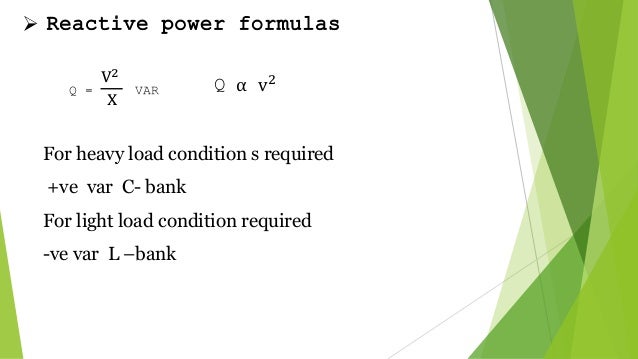 Voltage and reactive power control