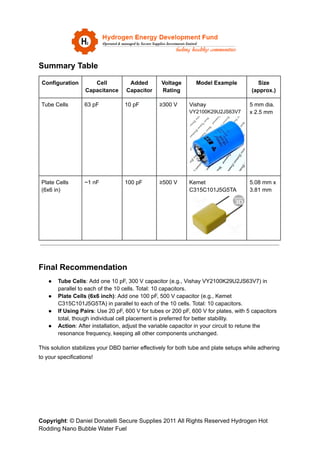 Voltage Intensifier Circuit (VIC) and Water Fuel Cell (WFC) Guide ...