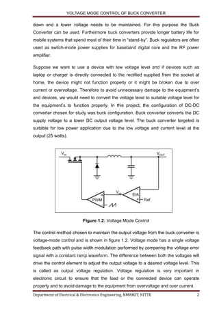 Voltage Mode Control of Buck Converter | PDF