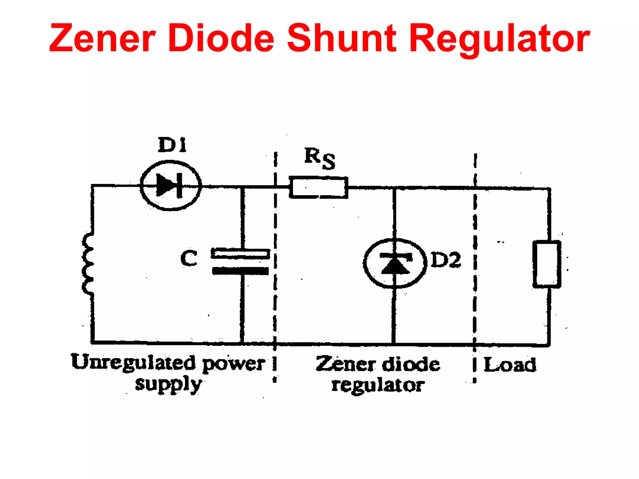 Zener Diode Shunt Regulator
 