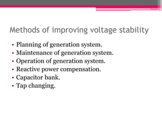 Power system voltage stability | PPTX