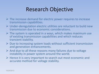 Voltage stability enhancement of a Transmission Line | PPT