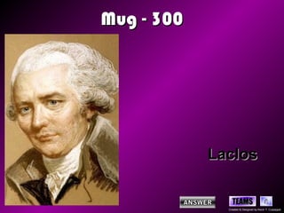 Mug - 300




            Laclos

                TEAMS
              Created & Designed by Kevin T. Culpepper
 