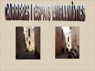 CARRERS I ESPAIS EMBLEMÀTICS 