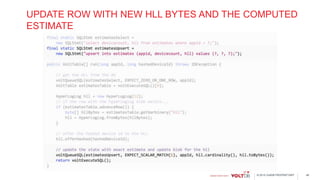 © 2015 VoltDB PROPRIETARY
UPDATE ROW WITH NEW HLL BYTES AND THE COMPUTED
ESTIMATE
46
 