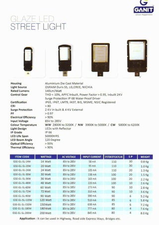 Ganit led street light price deals