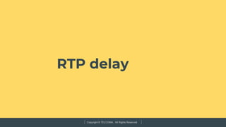 Copyright © TELCOMA. All Rights Reserved
RTP delay
 