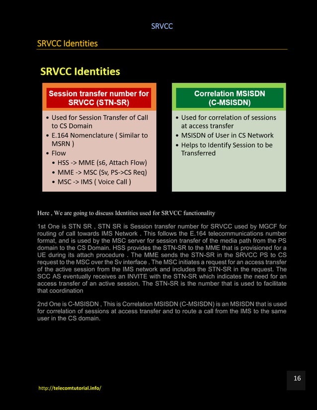 SRVCC (Single Radio Voice Call Continuity) in VoLTE & Comparison with CSFB