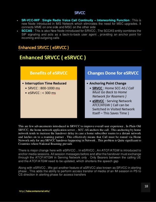 SRVCC (Single Radio Voice Call Continuity) in VoLTE & Comparison with…