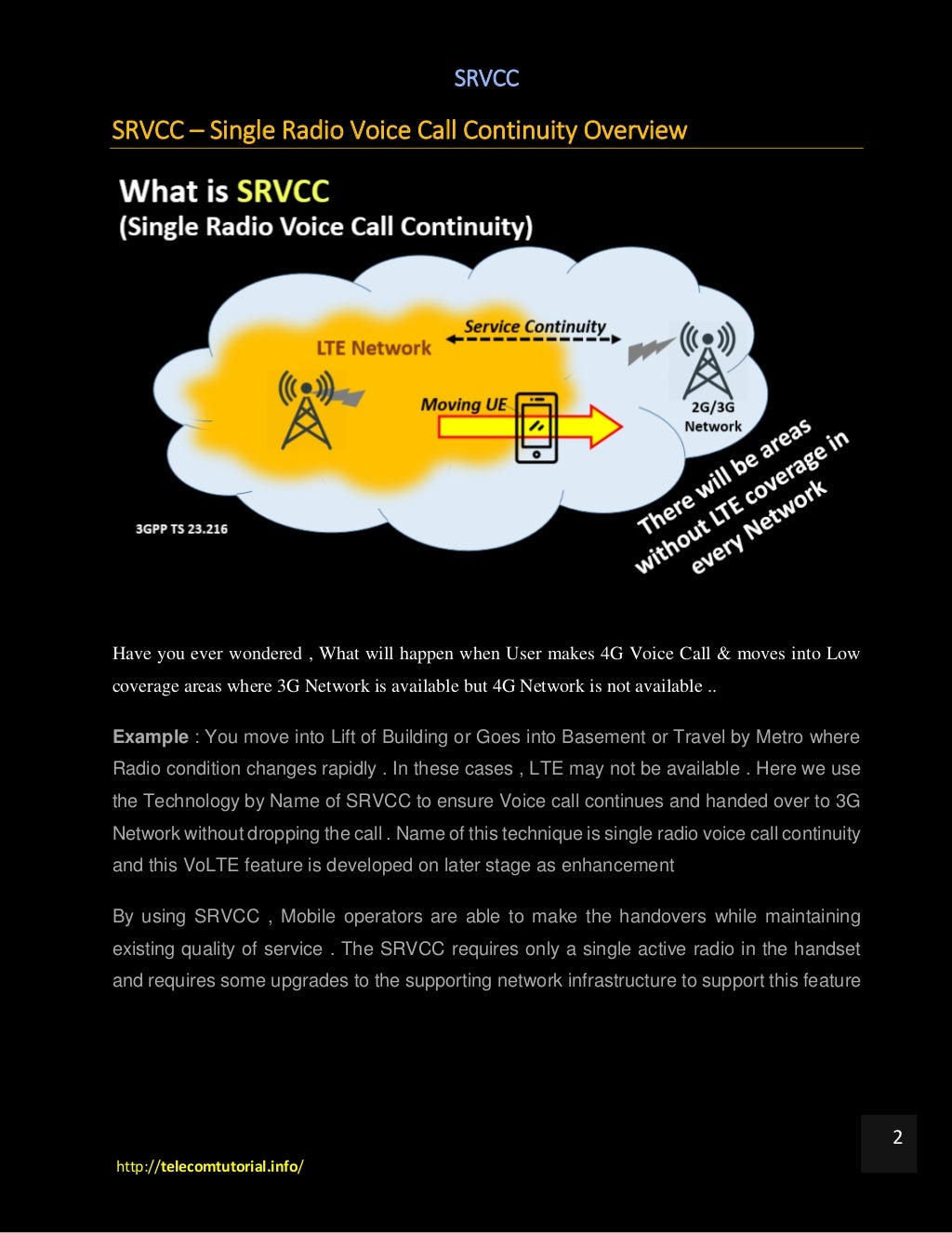SRVCC (Single Radio Voice Call Continuity) in VoLTE & Comparison with…