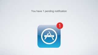 You have 1 pending notification
 