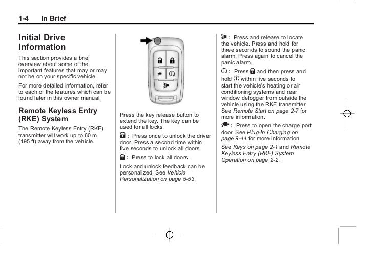 2012 Chevrolet Volt Owners Manual