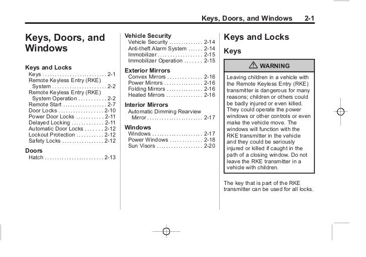 2012 Chevrolet Volt Owners Manual