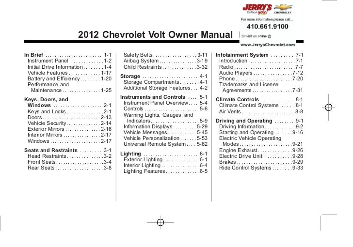 Chevy Mylink Software Update >> 2012 Chevrolet Volt Owners Manual Chevy Mylink Software Update >> 2012 Chevrolet Volt Owners Manual