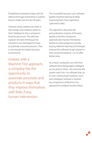 Machine First Processing Machine First Approach Towards Digital Transformation of Businesses ...