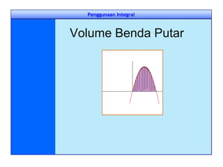 Penggunaan Integral
Volume Benda Putar
 